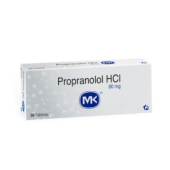 Propranolol HCI 80 mg MK Caja x 30 Tabletas  