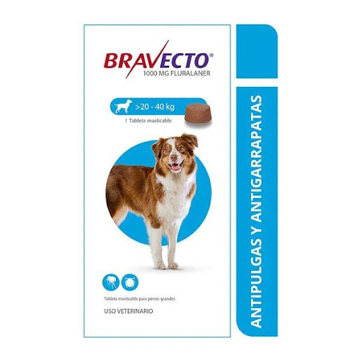 BRAVECTO C 20 - 40 KG 1 TABLETA MSD  x 1 A todos los padres de mascotas les gusta la forma en que los masticables Antipulgas de Bravecto� mantienen sus hogares libres de pulgas y garrapatas, ya que su efectiva fórmula los protege durante 12 