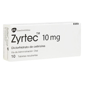 Zyrtec 10mg Tabletas   Caja X10tab. Gsk Diclorhidrato De Cetirizina      