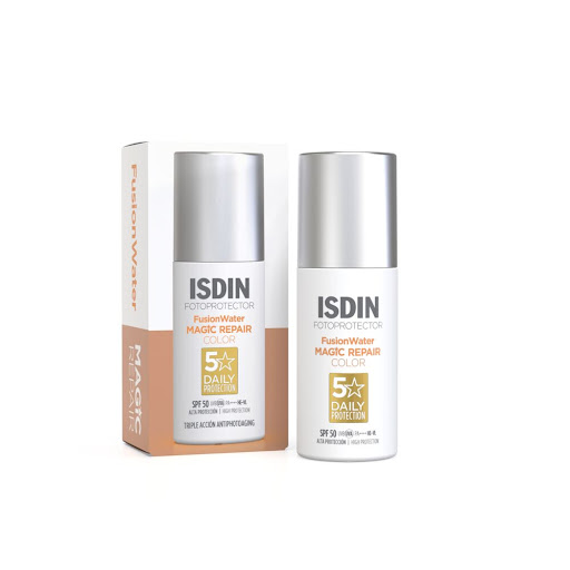 Fotoprotector Facial Isdin Fusion Water Repair Con Color Spf 50 Frasco x 50 ml