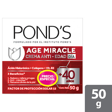Crema Ponds Age Miracle Día Anti-Edad x 50 gr  