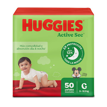 Pañales Huggies Active Sec Etapa 3/G Paquete x 50 und  