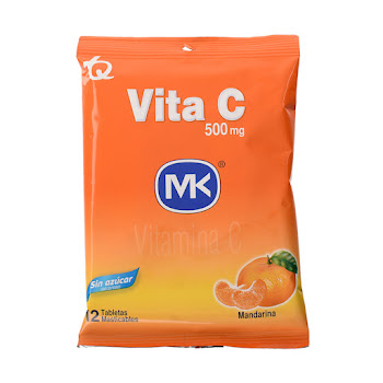 Vita C MK 500 mg Mandarina Sobre x 12 Tabletas  