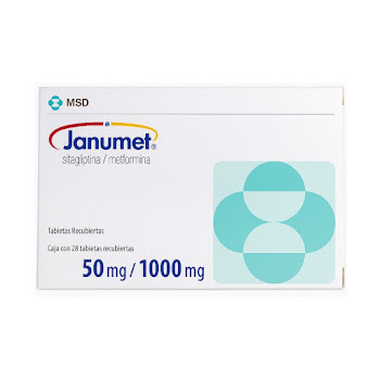 Janumet Sitagliptina + Metformina 50mg/1000mg MSD Caja x 28 Tabletas  