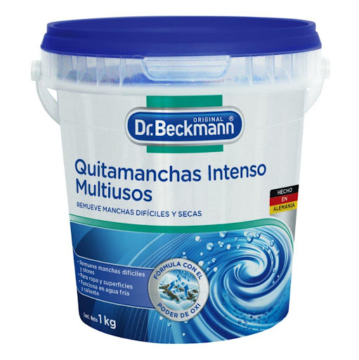 Quitamanchas Intenso Multiusos Dr. Beckmann 1 Kg Dr. Beckmann tarro x 1 QUITAMANCHAS MULTIUSOS. El Quitamanchas Intenso Multiusos de Dr. Beckmann remueve las manchas difíciles y secas de ropa y superficies. También remueve los olores para dejar las prendas más limpias.

S
