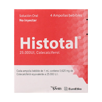 Histotal Colecalciferol 25.000 UI Euroetika Caja x 4 Ampollas  