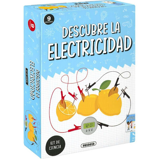 Descubre La Electricidad. Kit De Ciencia Susaeta Libro x 1.0 DESCUBRE LA ELECTRICIDAD (KIT LIBRO/ACCESORIOS)   Adéntrate en el mundo de la ciencia con este fascinante kit para descubrir las maravillas de la electricidad. Aprenderás a hacer un increíble reloj di