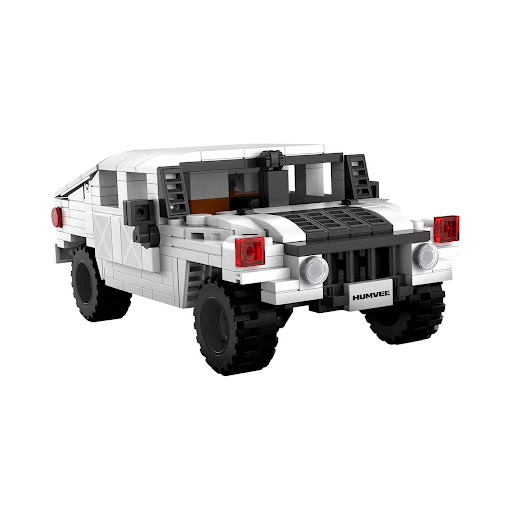 Bloques de Construcción CaDA Campero Humvee SUV CaDA Caja x 1 Con licencia oficial de HUMVEE, ofrecen una experiencia de juego única llena de aprendizaje creativo y desarrollo mental.- Cuatro puertas abribles para una buena visión del interior del automóvil, tan