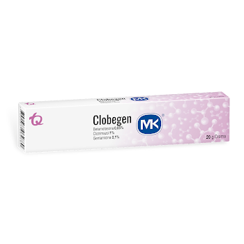 Betametasona + Clotrimazol + Gentamicina 0.05%/1%/0.1% Clobegen MK Crema Tubo x 20 gr  