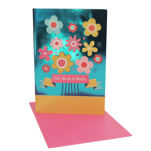 Tarjeta De Regalo Hoja Interna Con Estampado Y Escarchado Motivos Surtidos x 1 und