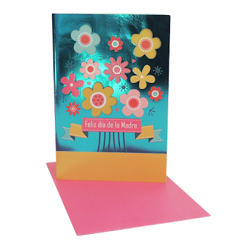 Tarjeta De Regalo Hoja Interna Con Estampado Y Escarchado Motivos Surtidos x 1 und  