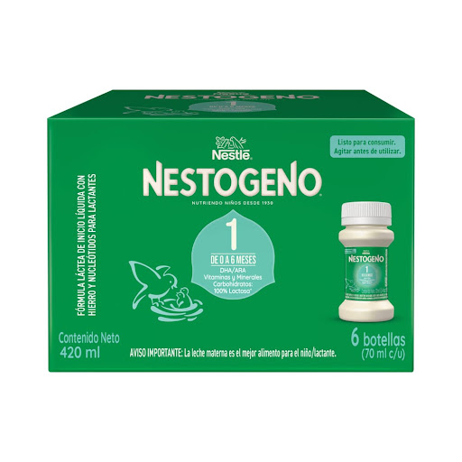 Fórmula Infantil Nestogeno 1 De 0 A 6 Meses Listo Para El Consumo Caja x 420 ml