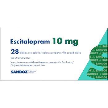 Escitalopram x 10 mg tabletas Recubiertas Sandoz  