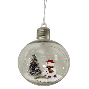 Bola Colgante Noritex Con Luz Mueñco de Nieve x 1 und  