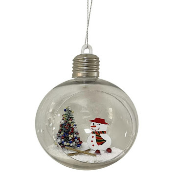 Bola Colgante Noritex Con Luz Mueñco de Nieve x 1 und  