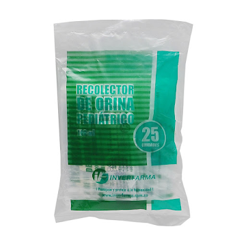 Bolsa De Recolección Inverfarma Orina Pediátrica de 60 ml x 25 und  