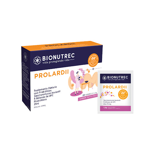 Prolardii Saccharomyces   Boulardii Tutti Frutti Bionutrec Caja x 20 Sobres