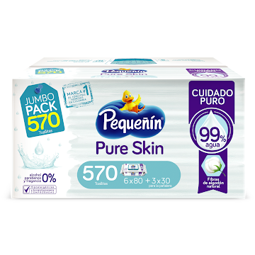 Toallitas Húmedas Pequeñín Pure Skin Caja x 9 pack x 570 und  