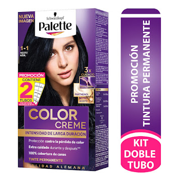 Tinte Schwarzkopf Palette Color Cream Permanente Negro Azul 1-1 x 2 und  