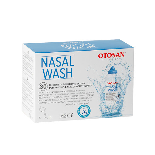 Otosan Cloruro de Sodio/Bicarbonato de Sodio/Hialuronato Sódico 9 mg Kit Nasal Wash Caja x 30 Sobres