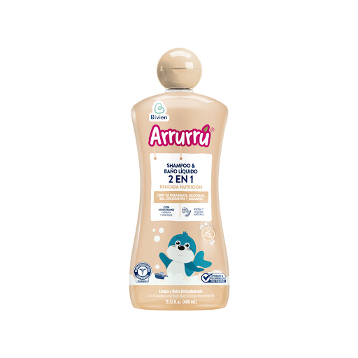 Shampoo y Baño Líquido Arrurrú 2 en 1 Delicada Nutrición x 400 ml