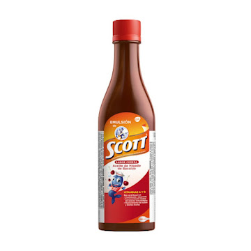 Emulsión de Scott Vitamina A + D3 Haleon Cereza Frasco x 360 ml  
