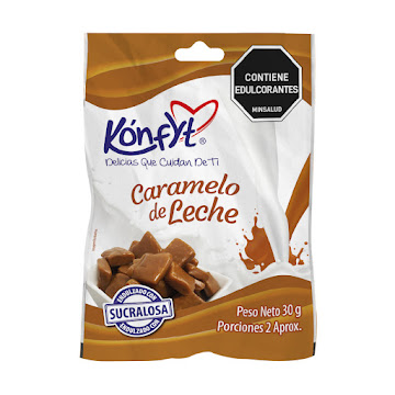 Caramelo Kónfyt De Leche 0% Azúcar Adicionada Paquete x 30 gr  