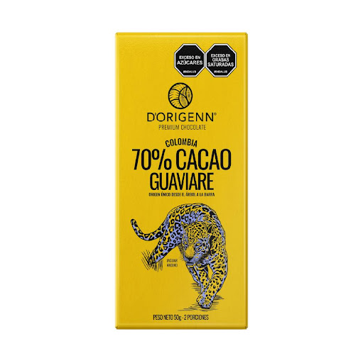 BARRA DE CHOCOLATE DORIGENN 70% GUAVIARE 50 GRM D-ORIGENN CAJA x 1 Chocolate Premium en diferentes % de cacao que te otorgan una gran variedad de notas, sabores y aromas distintivos de cada región
