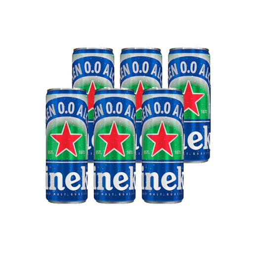 //Cerveza Heineken 0.0 Sin Alcohol Lata x 250ml x 6 Unidades