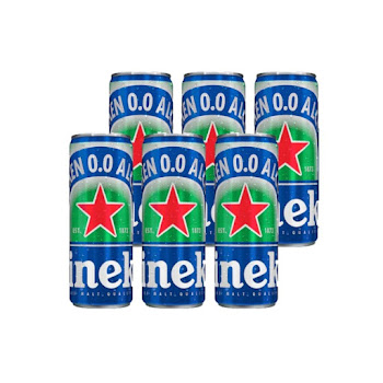 //Cerveza Heineken 0.0 Sin Alcohol Lata x 250ml x 6 Unidades  