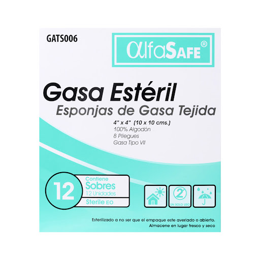 Gasa Alfa Trading Estéril 4X4 Caja X12Sob. X2Und.                     