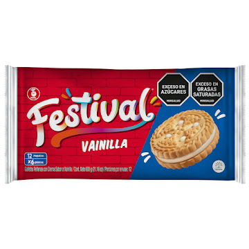 Galleta Festival Vainilla Bolsa 12 Paquetes x 600 gr  