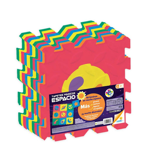 Juegos de Mesa Tapetes Magicos Espacio Ronda Ronda Caja x 1 Elemento decorativo en caucho espuma, especial para decorar, jugar y proteger a los niños mientras estimulan la percepción de figura y fondo.Suave y seguro (Tapete armado de 83,5 cm x 83,5 cm)