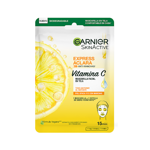 Mascarilla Garnier Express Aclara Vitamina C x 28 gr