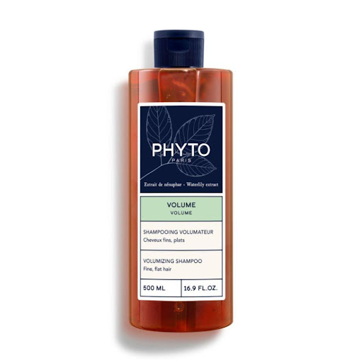 Shampoo Phyto Volumen 500 ml PHYTO 500 ml x 1 El Shampoo VOLUMEN limpia con total ligereza y deja el cabello con más volumen. En el corazón de la fórmula, el extracto de nenúfar aporta cuerpo y volumen al cabello desde la raíz. Gracias a la extra