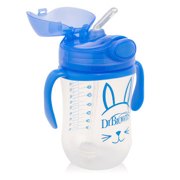 Vaso Pitillo Dr Browns 9 Oz Con Pesa Azul x 1 und  