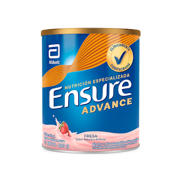 Ensure Advance Fresa Con Proteina + HMB Polvo x 400 gr  