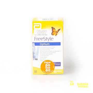 Tiras Free Style Optium Glucómetro x 60 und undefined
