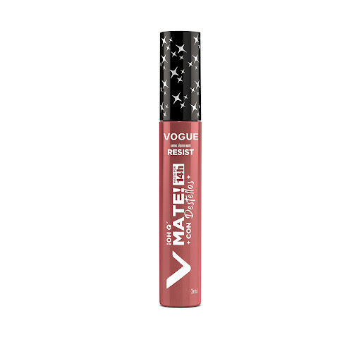 Labial Vogue Resist Mate Con Destellos Tono Fugaz Tubo x 3 ml