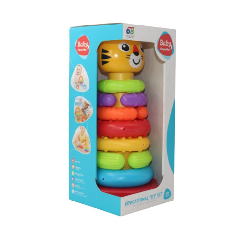 Juego De Apilar Aros Baby Caja Plasticos Asociados  x 1 Este juguete educativo es una divertida pila de aros con una cabeza de animal, diseñada para que los niños disfruten agarrando, ensartando y desensartando los aros en el poste. Gracias a sus diferente