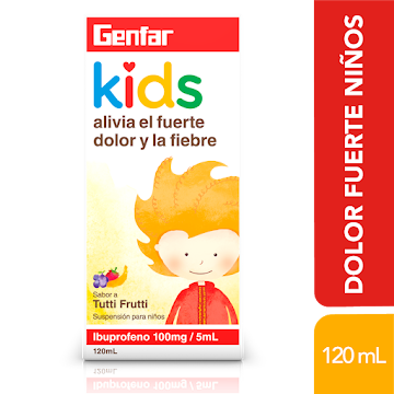 Ibuprofeno Kids 100mg/5ml Tutti Frutti Frasco x 120 ml  