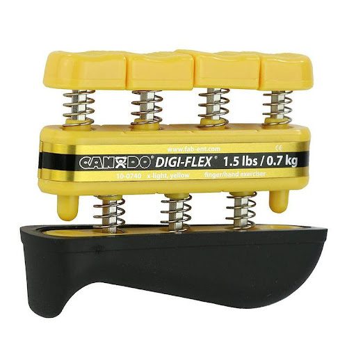 Ejercitador Mano Digiflex Yellow Cando  x 1 Está diseñado para fortalecer y rehabilitar cada dedo de forma independiente. Es ideal para el tratamiento de condiciones como síndrome del túnel carpiano, artritis, fracturas, lesiones de tendones y 