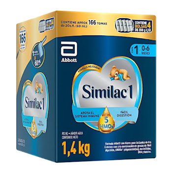 Fórmula Infantil Similac 1 5 HMO 0-6 Meses Caja x 1400 gr  