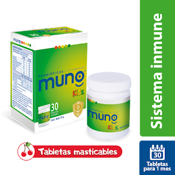 Muno Kids Frasco X 30   Comprimidos Bifidobacterium Lactis. 