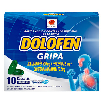 Dolofen Gripa Acetaminofén 500 mg Procaps Caja x 10 Cápsulas  