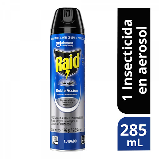 Insecticida Raid Mata Insectos Voladores En Aerosol Frasco x 285 ml
