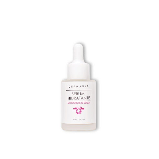 Serum Hidratante Hidrapéptidos Dermanat 30 ml x 1 Suero en textura gel, ligero e hidratante. Formulado con dos tipos de ácido hialuronico, ácido poli glutámico y péptidos de cobre que hidratan, aportan firmeza, protegen y mejoran visiblemente la text