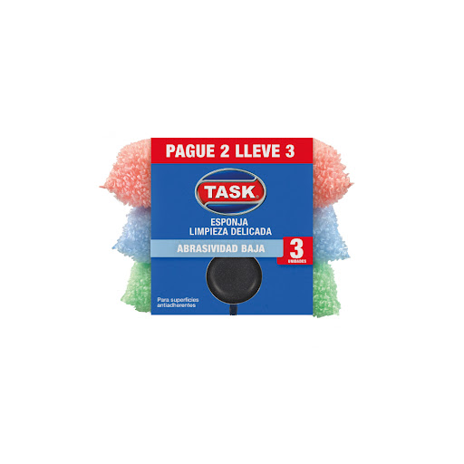 Esponja Limpieza Task   Delicada X 3 Und