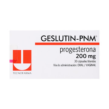 Geslutin-PNM 200 mg x 30 caps Tecnofarma Progesterona                   