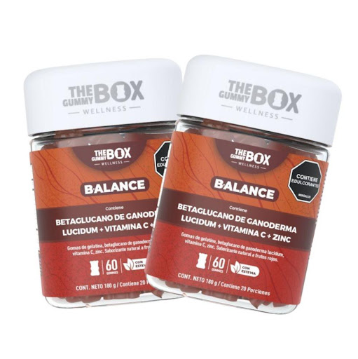 Protección Inmune Diaria: Ganoderma + Vitamina C + Zinc. THE GUMMY BOX TARRO X 60 GOMITAS x 2 undefined